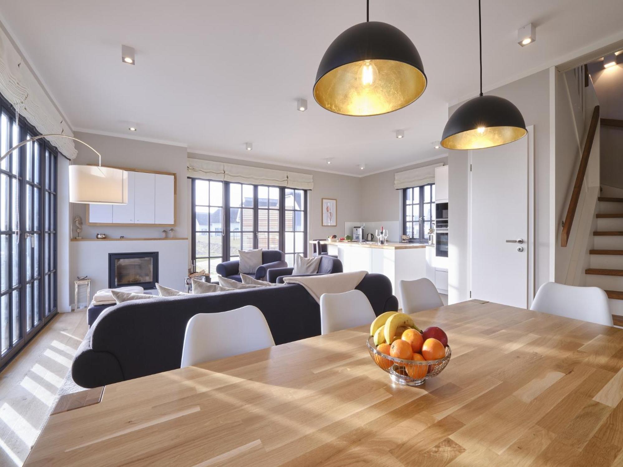 Reetland Am Meer - Luxusplus Reetdachvilla Mit 4 Schlafzimmern, Aussensauna, Loungebereich Und Kamin G07 德兰斯克 外观 照片