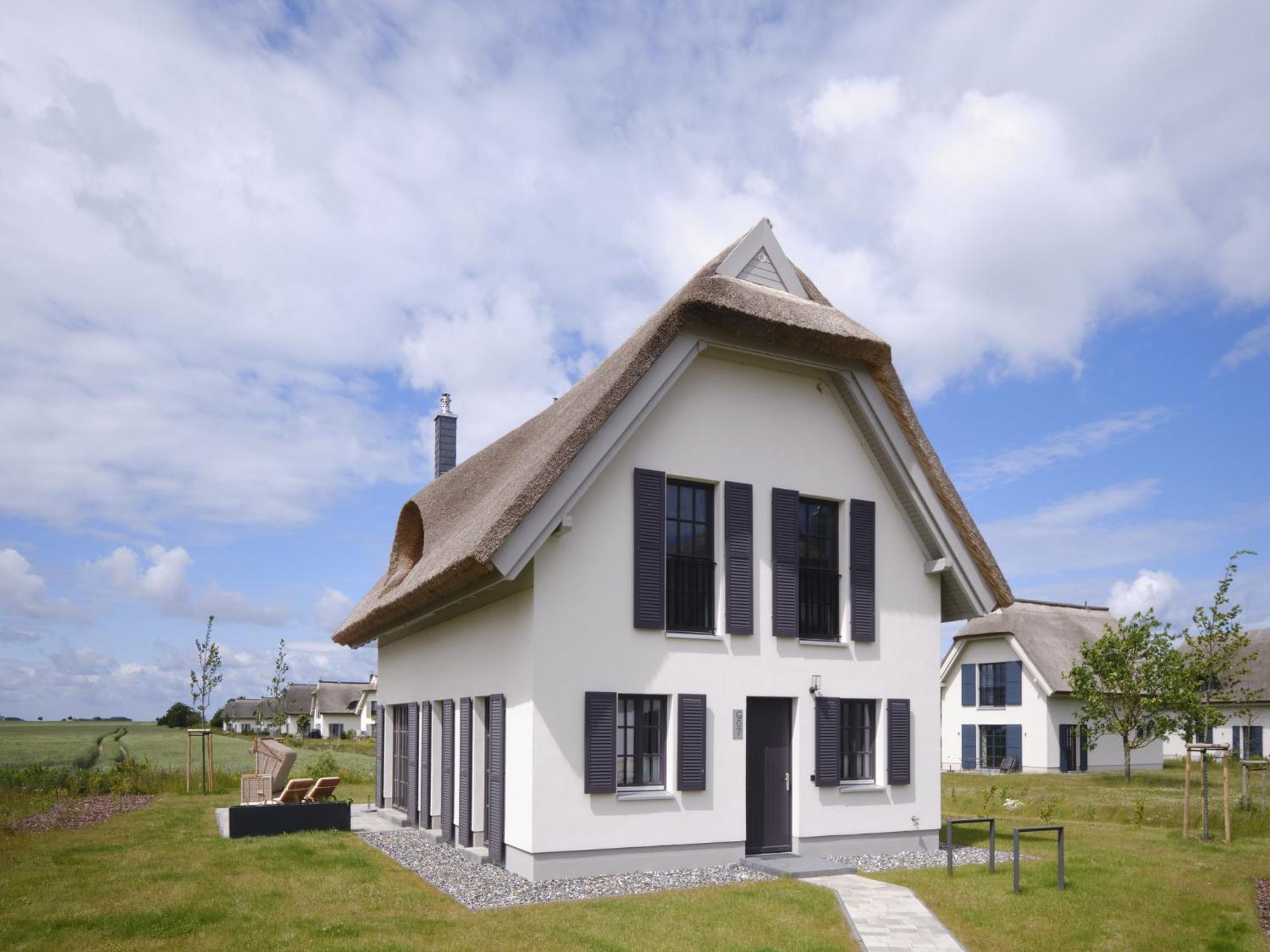 Reetland Am Meer - Luxusplus Reetdachvilla Mit 4 Schlafzimmern, Aussensauna, Loungebereich Und Kamin G07 德兰斯克 外观 照片